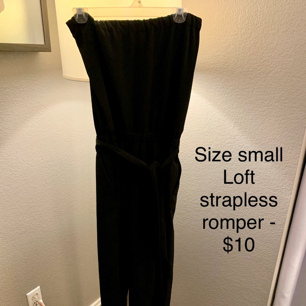 Strapless Black Romper